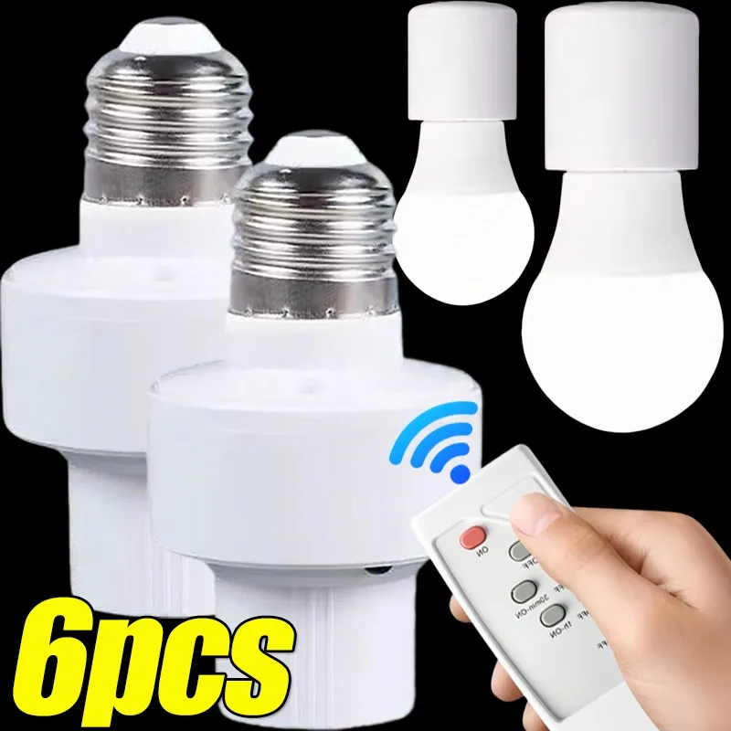 

E27 Socket Lamp Bulb Holder Wireless Remote Control LED Lamp Holder Set Universal Socket Base Bulbs Adapter Lighting Accessories