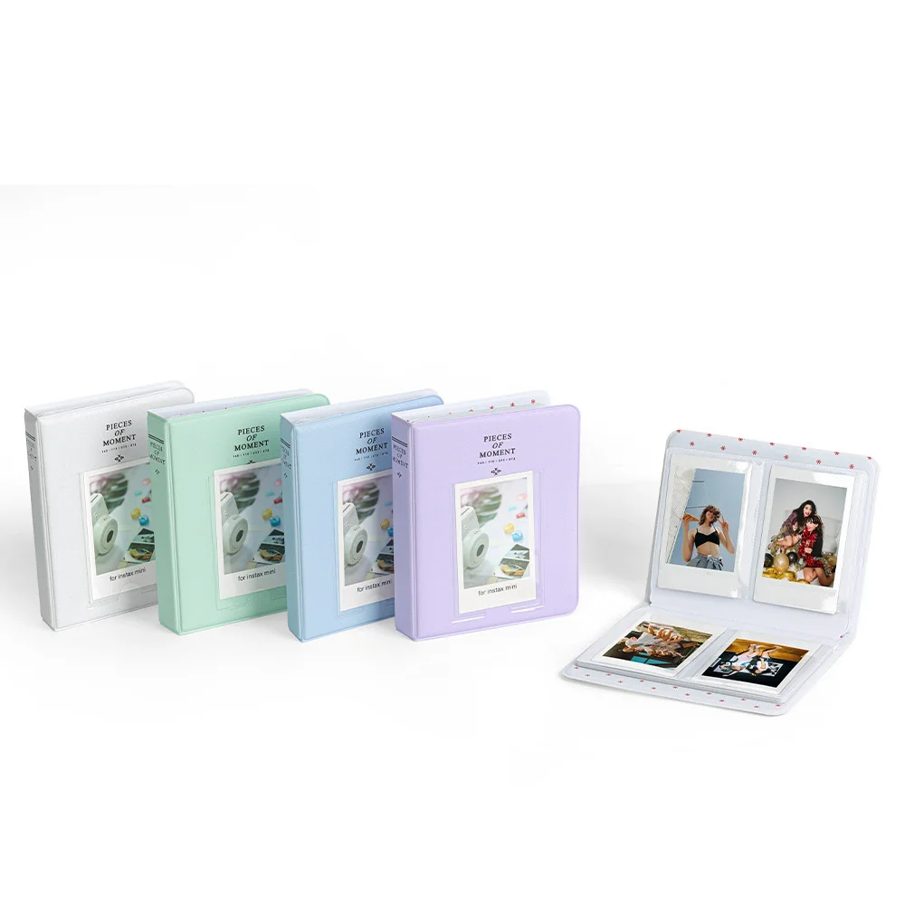 Time Memorial Book Photo Album For Fujifilm Instant Mini 12/11/9/7+/40/90/8 Camera 64 Pockets 3-Inch Photo Album