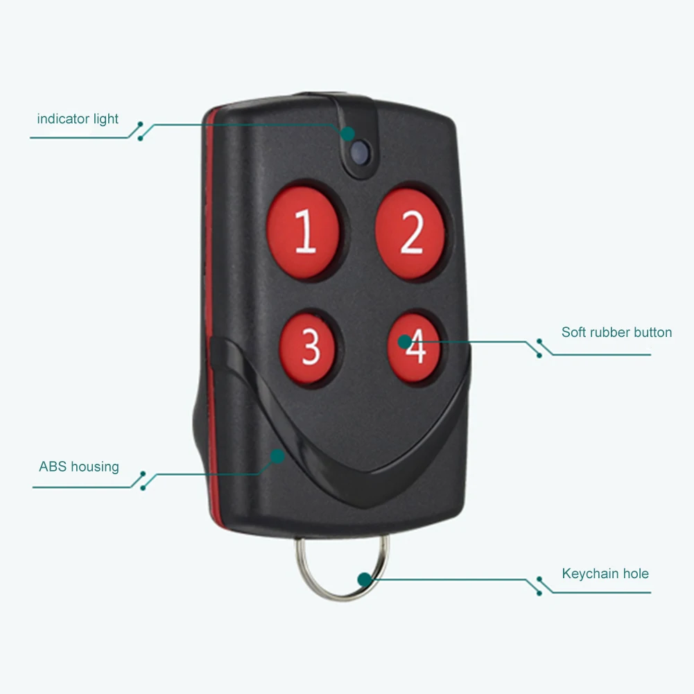 Garage Door Remote Control Cloning Duplicator 433MHz 4 Channel Electric Gate Key Fob Universal Clone Learning Code Grabber