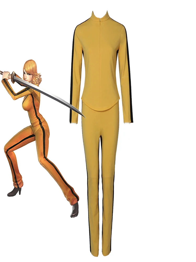 Kill Bill panna młoda Beatrix Kiddo przebranie na karnawał Kung Fu mocno dla kobiet Halloween karnawał Mardi Gras kostiumy garnitury — 2