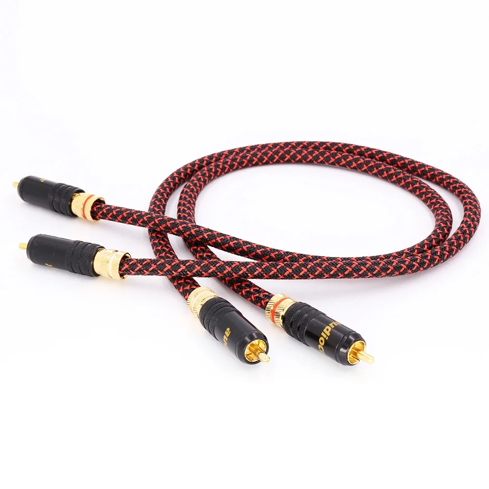 Para CANARE L4E6S 99,998% kabel audio HI-End z czystej miedzi OFC z pozłacanym kablem połączeniowym RCA Hifi