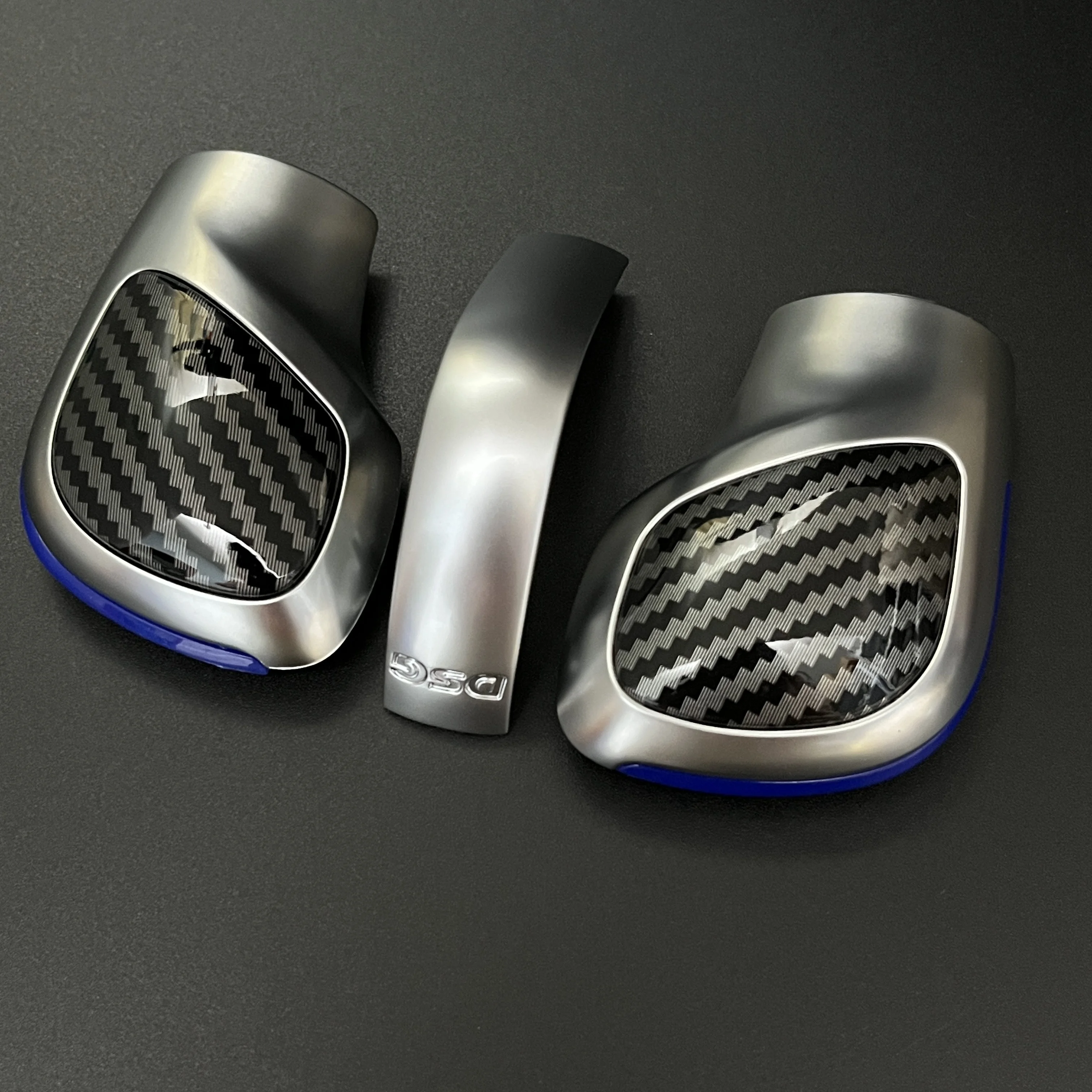 Chrom mit Carbon Schaltknauf-Seitenabdeckung DSG-Emblem für VW Golf 6 7 R GTI Passat B7 B8 CC R20 Jetta MK6 – Detail 3