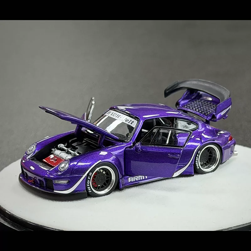 PGM Diecast 1:64 Scale RWB993 Alloy Car Model Static Display Collectible Toy Gift Souvenir Decoration