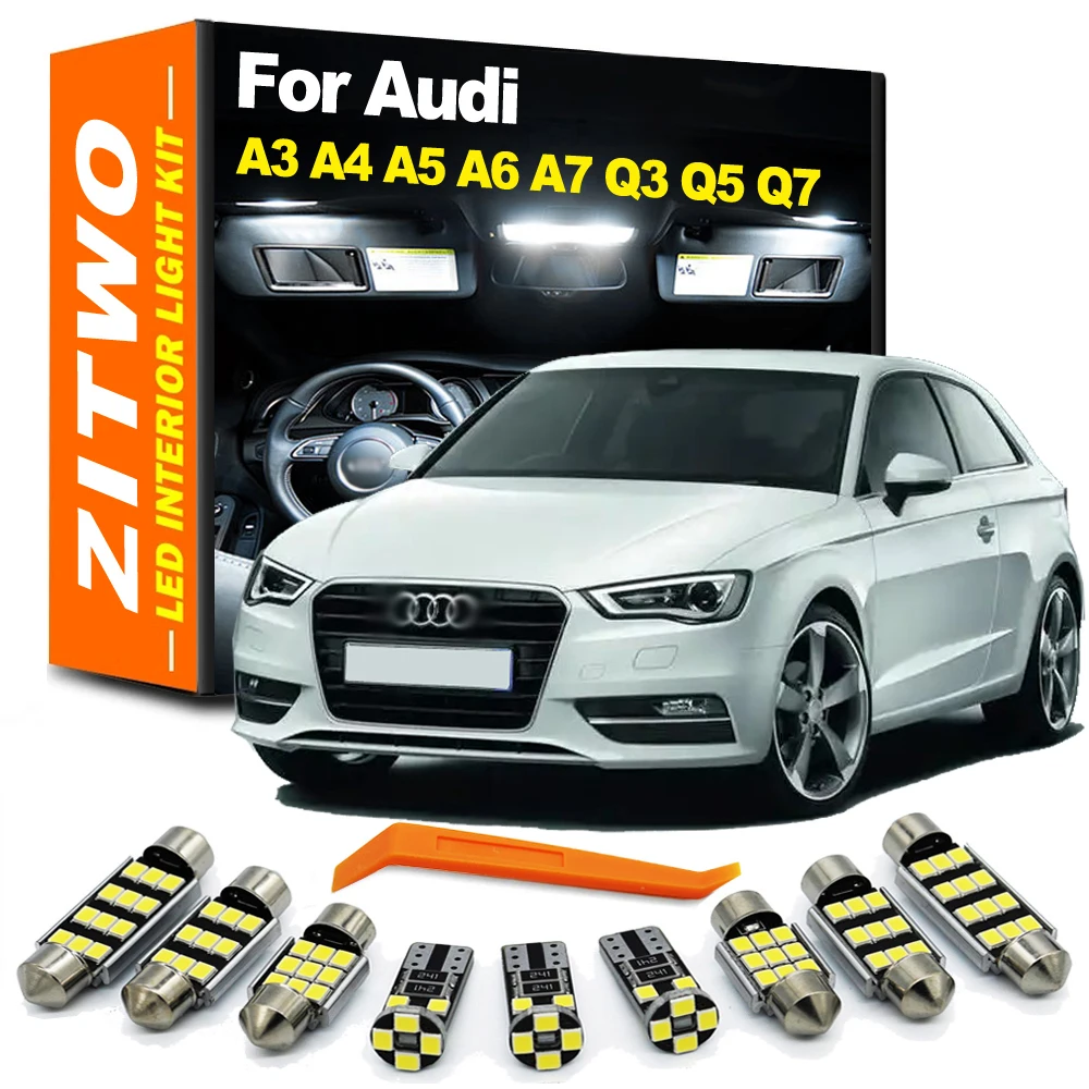 Canbus No Error LED Interior Light Bulb Kit For Audi A3 8L 8P 8V A4 B5 B6 B7 B8 A5 A6 C5 C6 C7 A7 Q3 8U Q5 8R Q7 4L Accessories