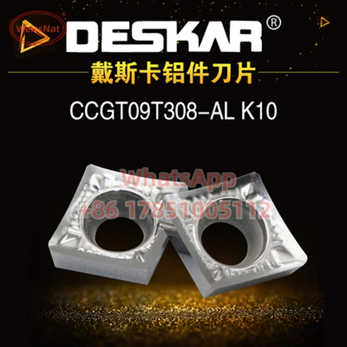 DESKAR CCGT060202 CCGT060204 CCGT09T302 CCGT09T304 CCGT09T308 CCGT120404 CCGT120408-AL K10 Carbide Insert CCGT Inserts