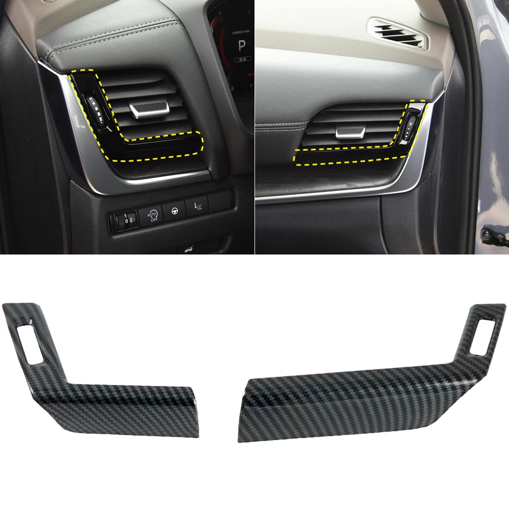 

for Nissan X-Trail T33, Rogue 2022 2023 Sides Vent Overlay Carbon Fiber ABS Plastic 2pcs Not Suitable for Right Hand Drive