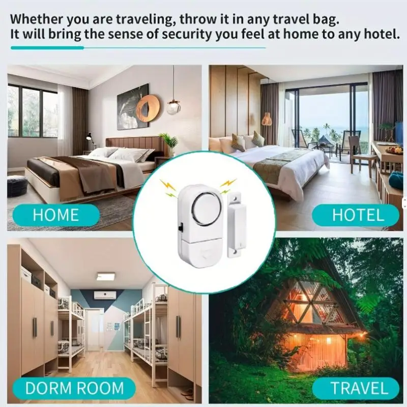 Door Window Burglar Alarm Sensor Wireless Magnetic Control Alarm Home Anti-theft Security Alarm System Door Open Detectors