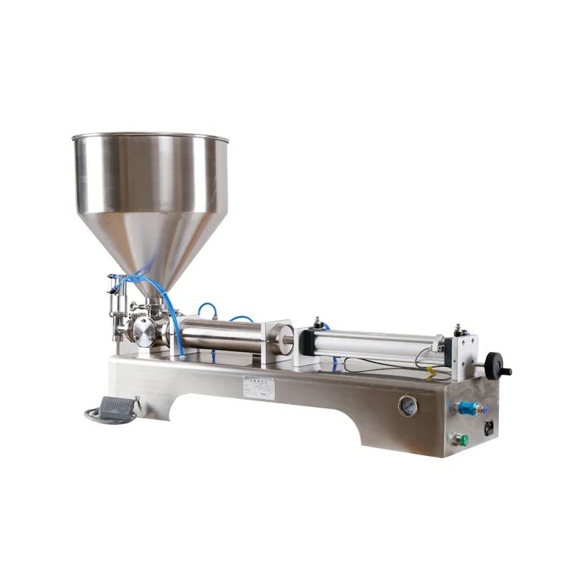 

Paste Filling Machine Piston Filler Lotion Shampoo Cream Honey Sauce Peanut Butter Pneumatic Semi Auto Single Head Need Air Souc