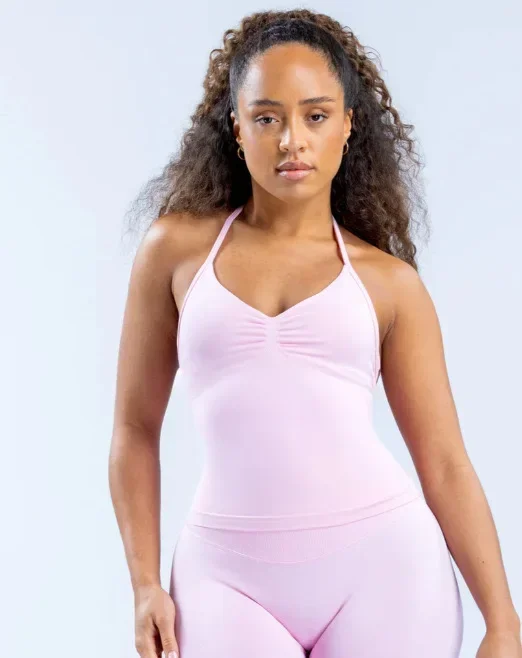 تأثير الخطوط الطويلة Strappy كاميس سترة يوجا رياضية الملابس الداخلية النساء اللياقة البدنية القمم رياضة جميلة الظهر الصدرية تشغيل تجريب الرسن