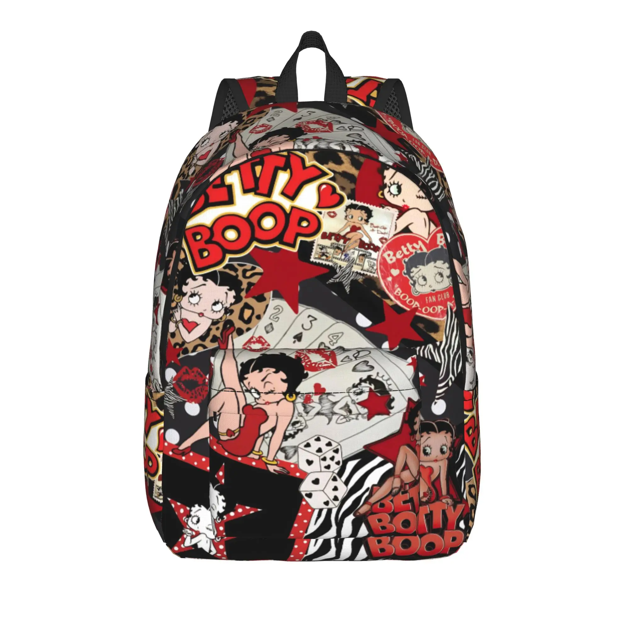 

Boops Bettys Fashion Backpack with Pocket High School Work Daypack for Men Women Laptop Canvas Bags