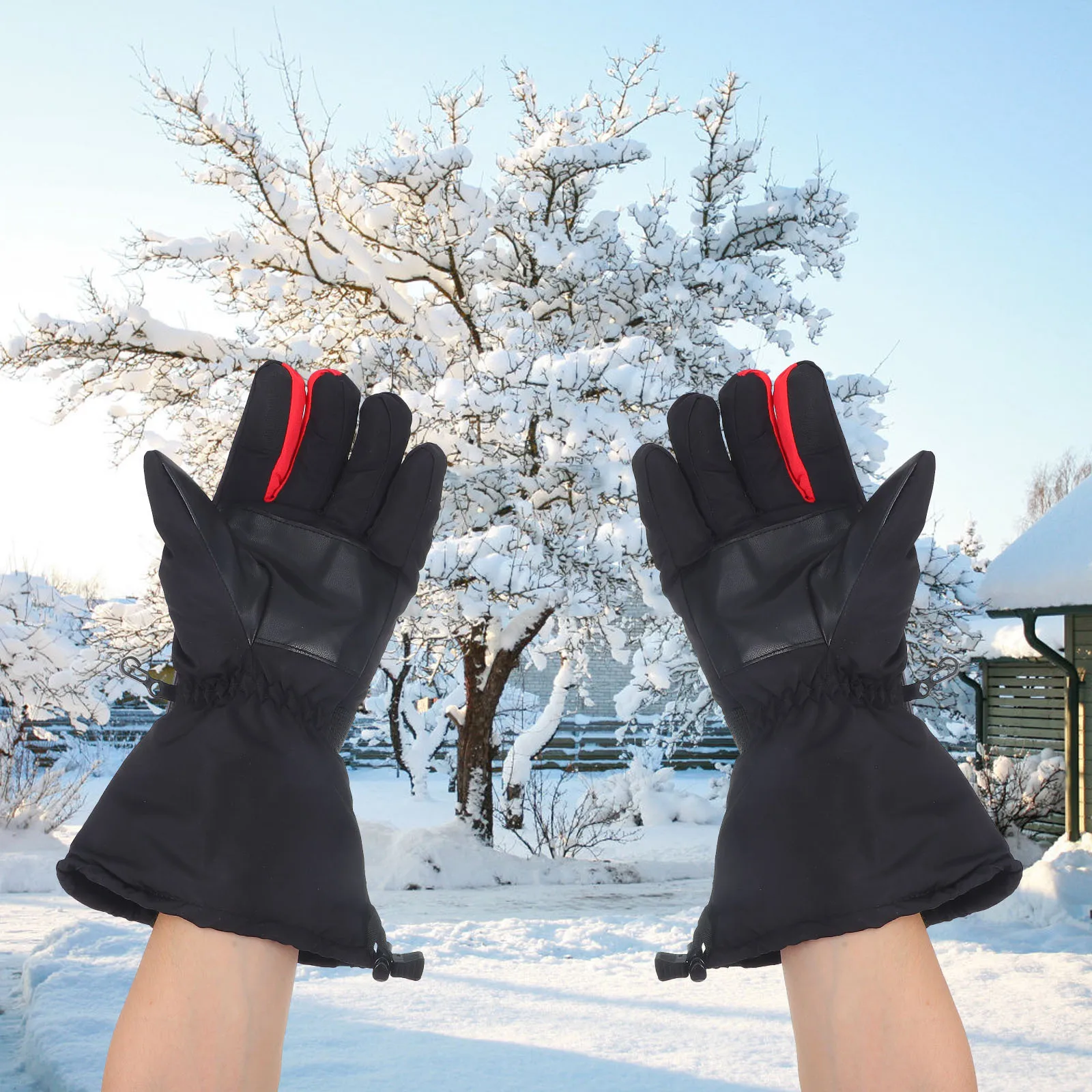 

1Pair Heated Gloves for Winter Full-Finger Warmth with Even Heat Distribution Ideal for Skiing Snowboarding and Cold Weather