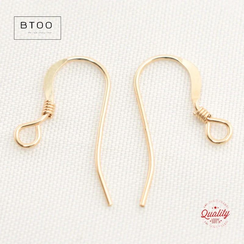 14K Goldfilled Ohrringdraht Flach mit Spirale (0,61mm) Goldener Ohrringdraht für Schmuckherstellung Ohrringe Zubehör Verschlüsse für DIY-Schmuck – Detail 10