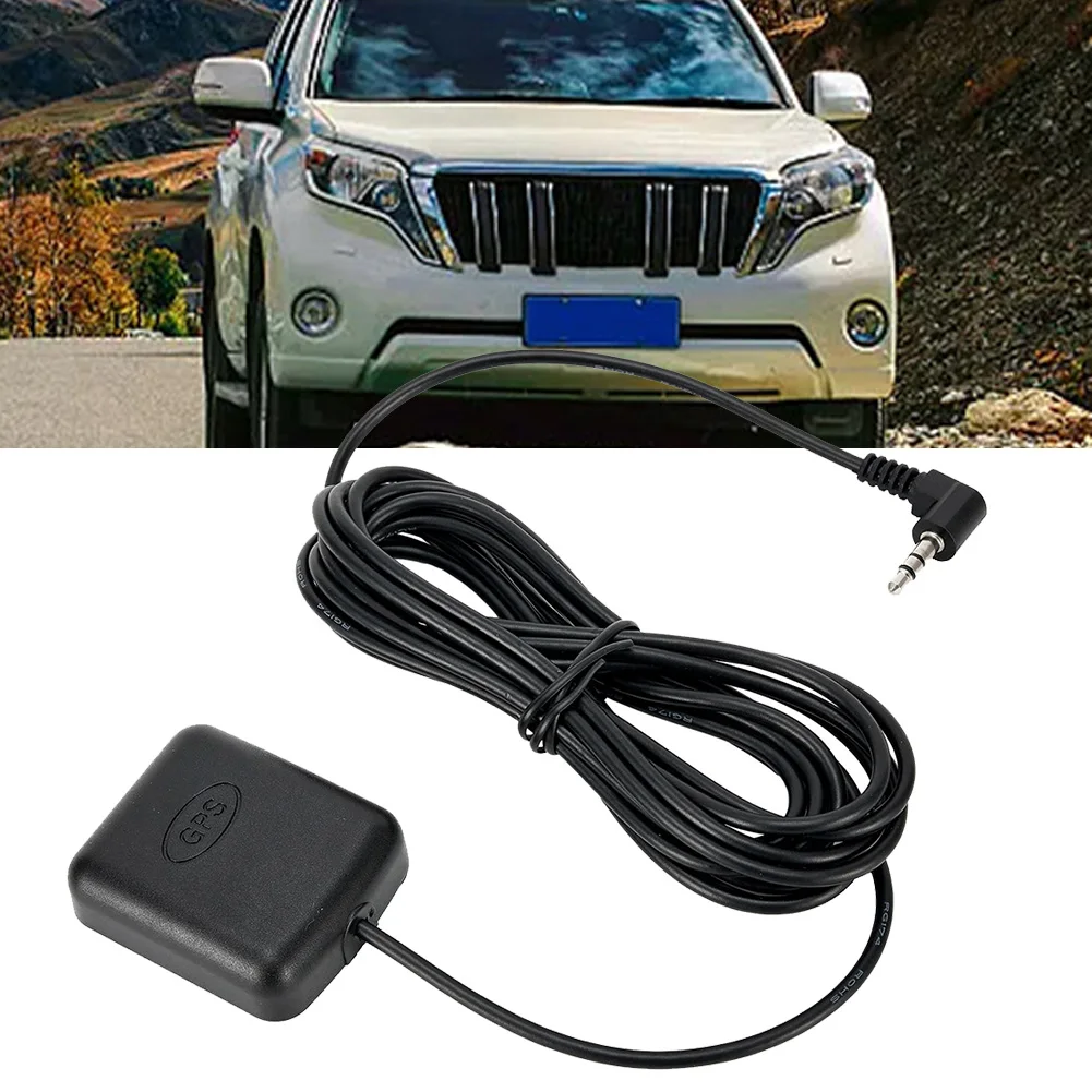 

External GPS Antenna Receiver Module 3.5mm Right Angle For AUKEY Car Dashboard Camera ABS Black Car GPS Signal Module