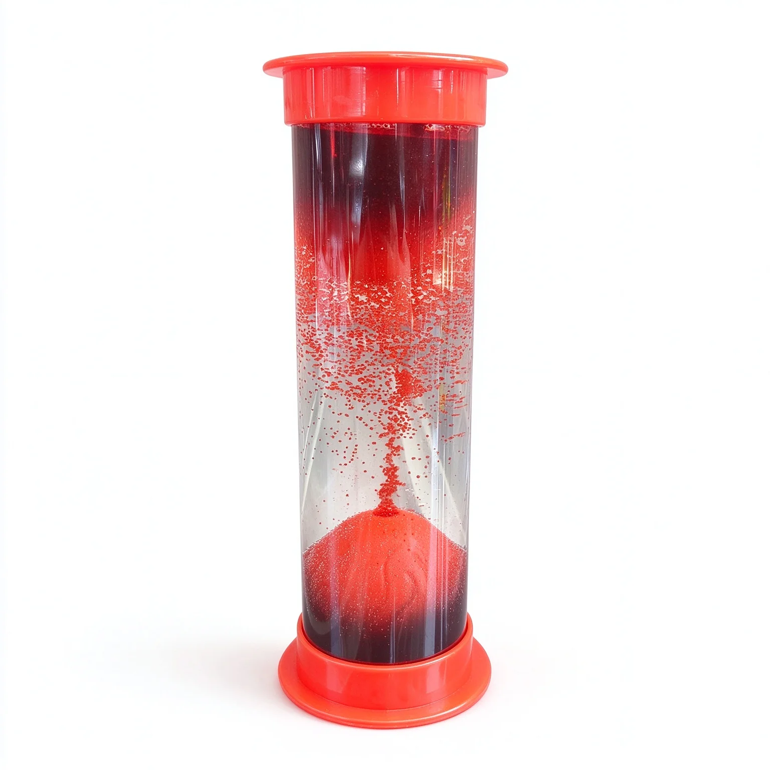 Volcano Eruption Liquid Timer Cylinder Acrylic Oil Sandglass Liquid Motion Hourglass Sensory Fidget Toy Stress Relief Desktop