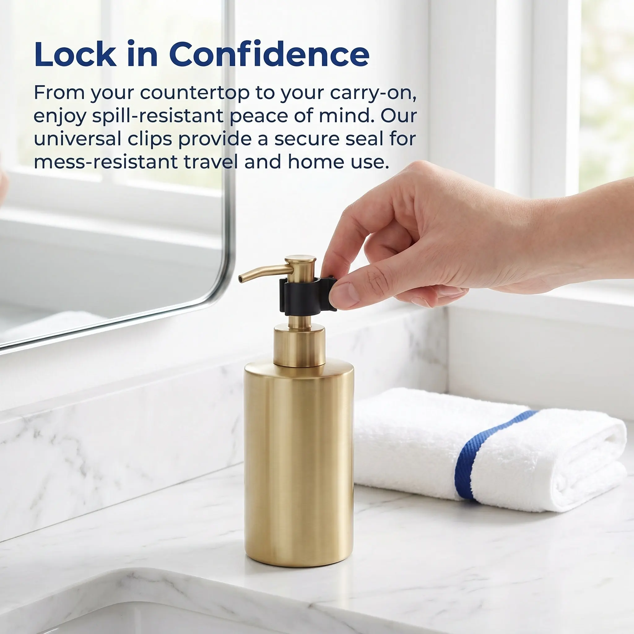 30Pcs Plastic Bottle Lock Leakproof Cleansing Oil Pump Clip for Lotion Dispenser Pump Accessories Bottle Holder Clip