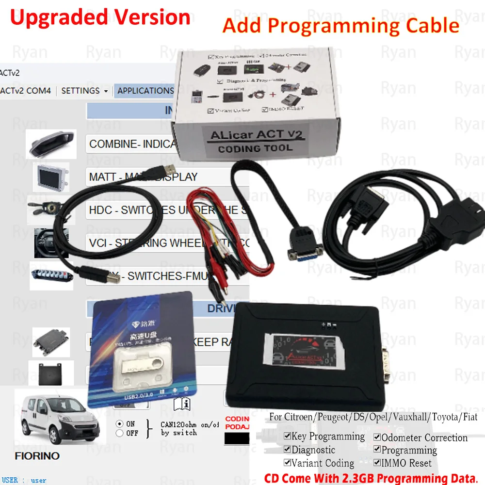 

Super ALicar ACT V2 Auto Diagnostic Coding and ECU Programming Tool For Citroen DS FIAT For OPEL Peugeot Toyota Vauxhall