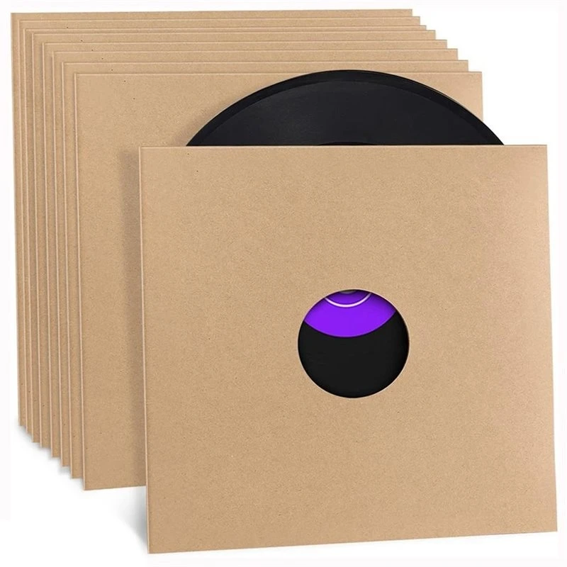 Leading-10Inch Vinyl Record LP Jackets Kraft Paper Brown Cardboard Covers