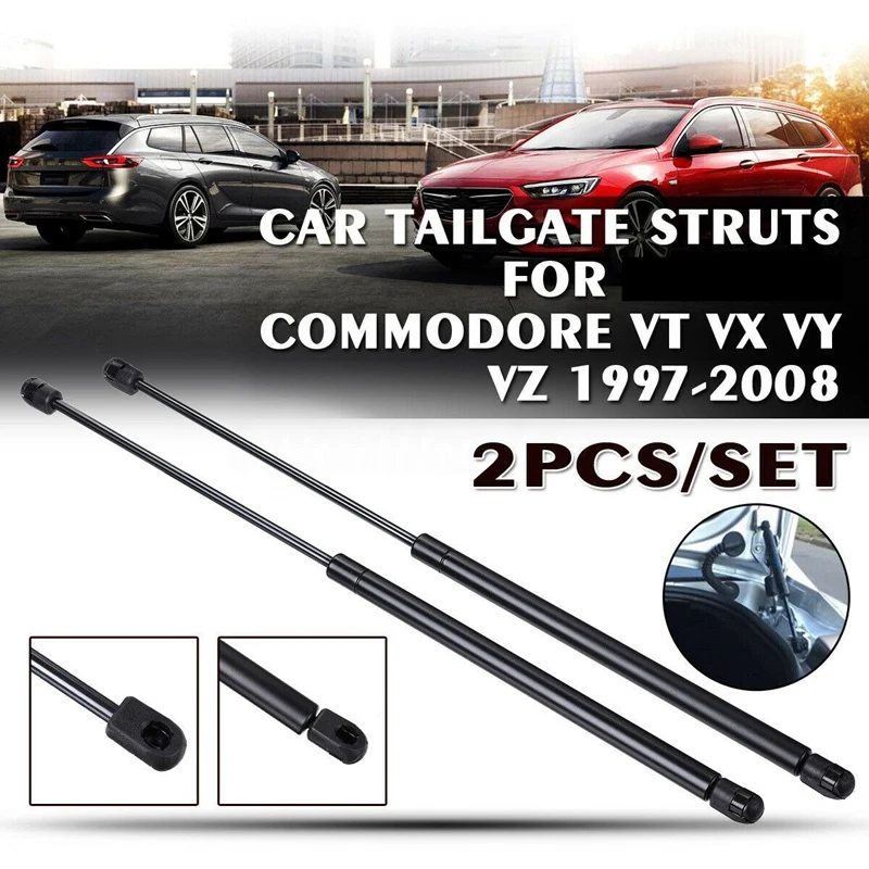 2X Rear Tailgate Boot Spring Lift Support Gas Springs Lift Gas Strut Bars For Holden Commodore VT VX VY VZ 1997-2008