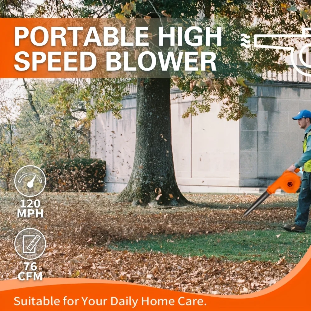 

1 комплект беспроводного ручного мощного электрического турбинного воздуходувки 21В с удлинительной трубкой, сильный поток воздуха