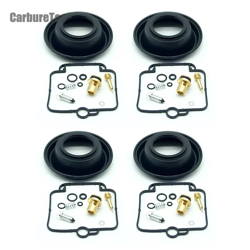 For Suzuki Bandit 1200 GSF1200 GSF 1997-2000 Carburetor Repair Kit Rebuild Chamber Seal Float Vavle Vacuum Diaphragm 4 Sets