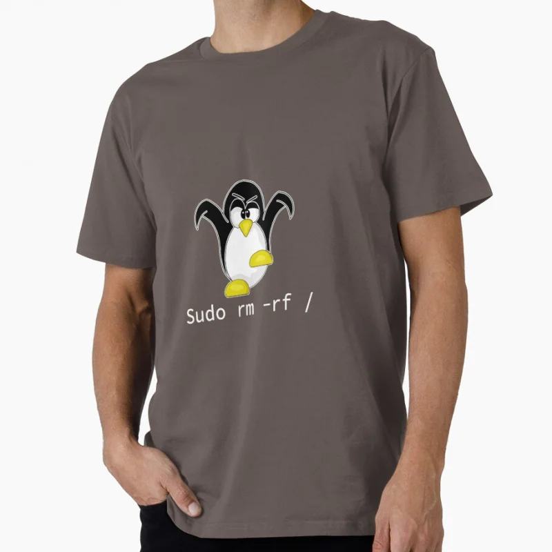 توكس لينكس البطريق مضحك هدية تي شيرت لمهندس البرمجيات الجرافيك الملابس المطور الفكاهة كبيرة الحجم بلايز S-6XL 100% القطن المحملة #6