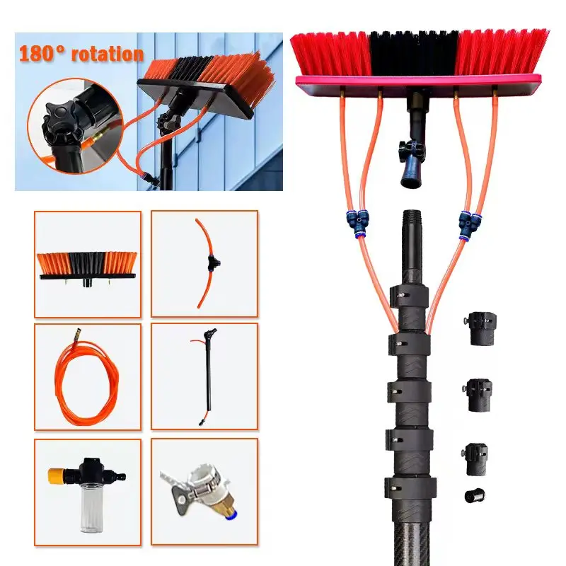 30ft 40ft 45ft 55ft 10m Telescopic Cleaning Window Cleaner Tools Window Cleaning Pole Carbon Fibre