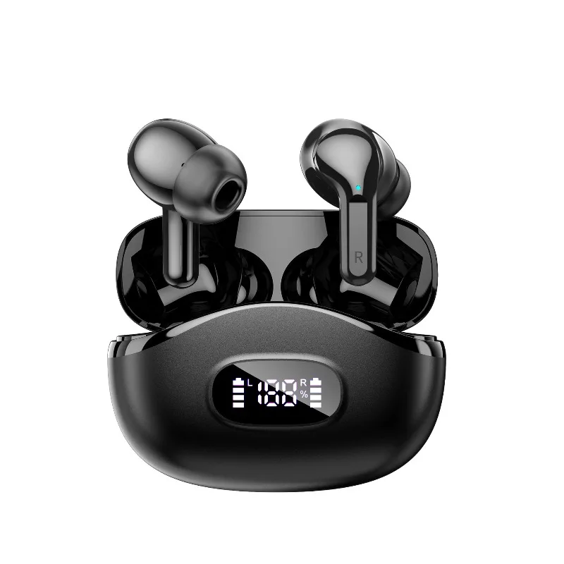 New Bluetooth headset dual three-dimensional intelligent digital display noise reduction wireless in-ear