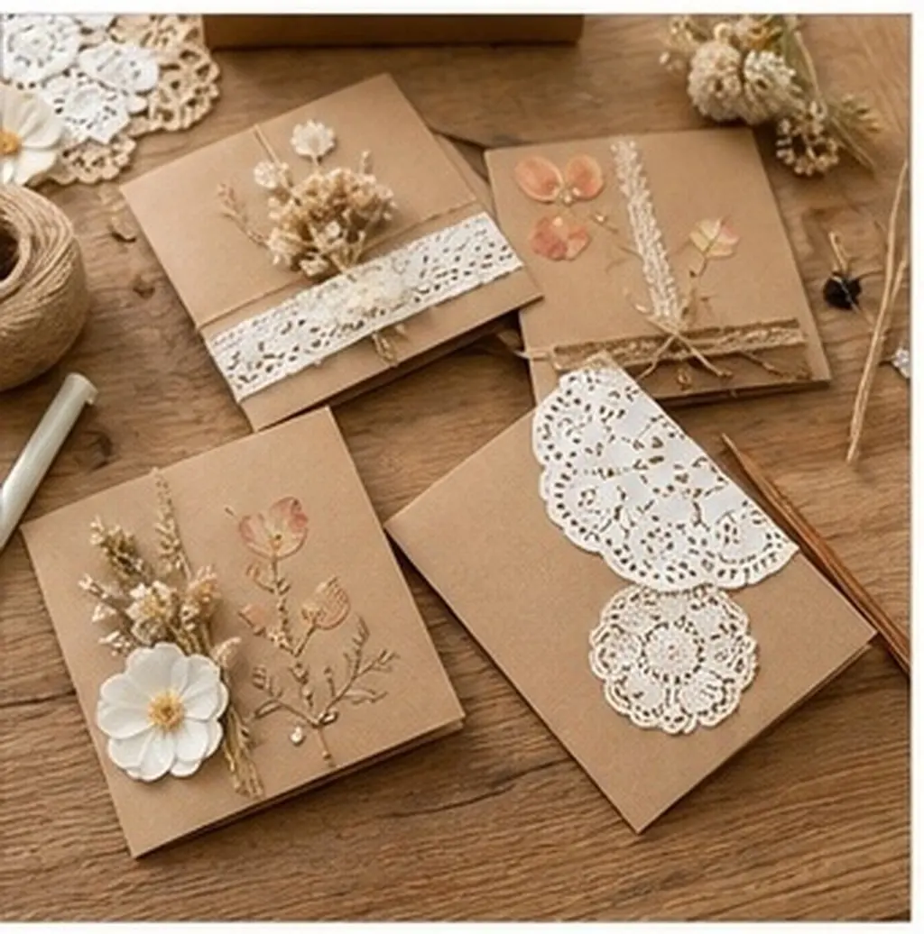 100Pcs Thick Kraft Paper Sheets 150Gsm Brown A4 Cardstock for DIY Crafts Handmade Invitations Scrapbooking Card Making Vintage