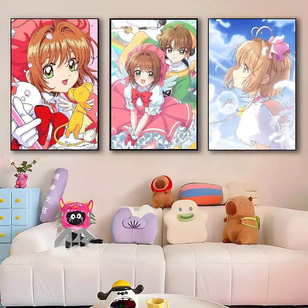 Cartoon Cute Girl C-Cardcaptor S-Sakura Anime Posters HD Print Vintage Wall Art Decor for Home Study Room