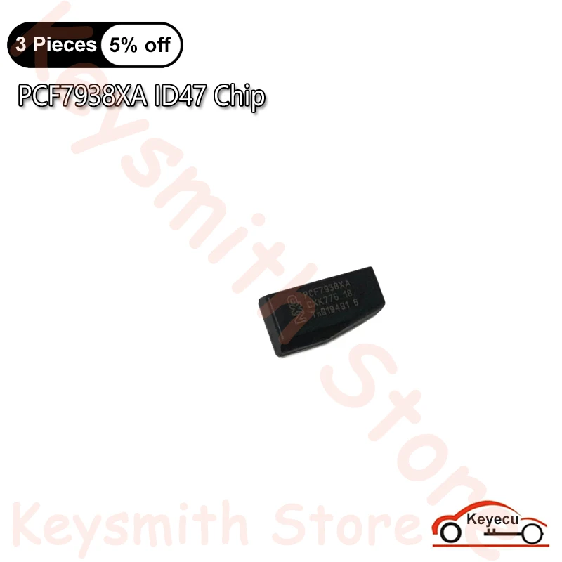 KEYECU PCF7938XA ID47 (TP38) Carbon Transponder Chip for Honda 2014 for Hyundai Auto Remote & Ignition Key