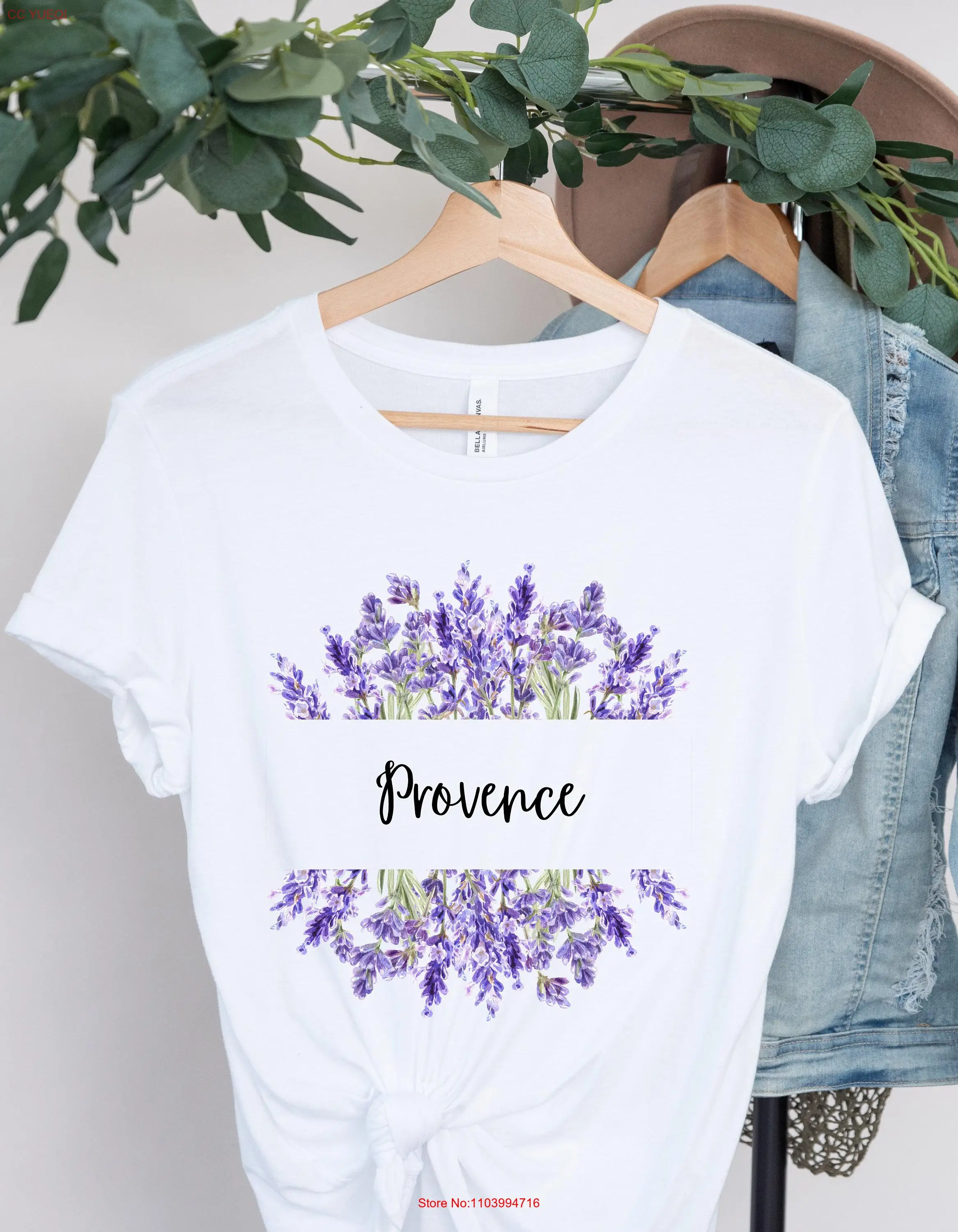 Provence France Lavender T Shirt Jersey  long or short sleeves