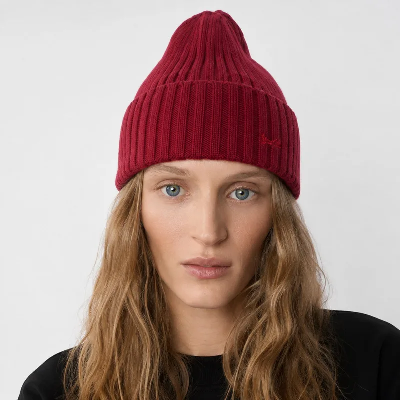 Winter Unisex Monogram-embroidered Wool Beanie Knitted Beanie Hat with Letter Embroidery Warm Casual Streetwear Knit Hat