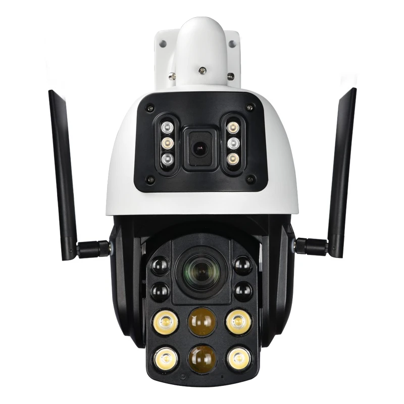 Metal ball dual-screen optical zoom surveillance camera, solar remote without dead ends
