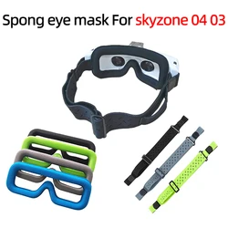 For Skyzone 04 03 Flight Glasses Eye Mask Leak-proof Light-shielding Sponge Cover Blindfold Adjustable Headband Accessories