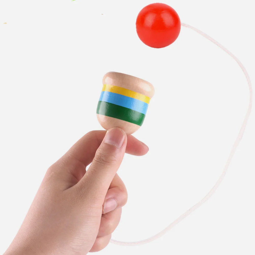 2-delig kinderspeelgoed trucbeker houten Kendama creatieve puzzel educatieve ballen vaardigheid kind