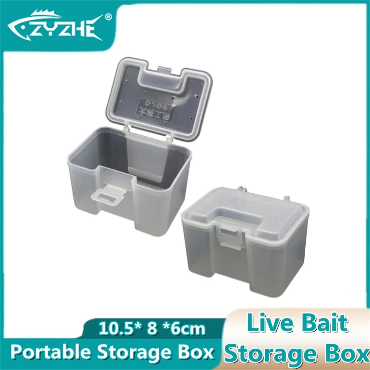 ZYZ Live Bait  Box Transparent Fishing Lure Earthworms Red Worm  Cases Portable Livebait Box Fishing Accessories