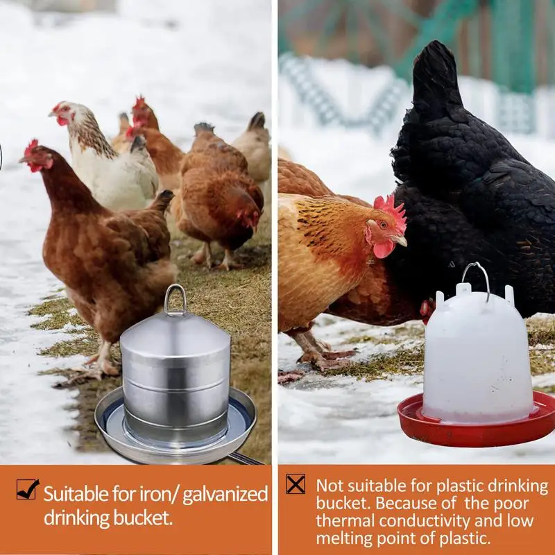 Bird Bath Heater Thermostatically Controlled Outdoors Pond Deicer Winter Water Heater For Birds Chickens Ducks Farm Sink