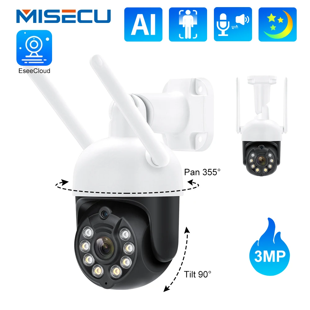 misecu camera de vigilancia ao ar livre ip wifi p camera de seguranca sem fio rastreamento automatico h265 p2p home cctv 01