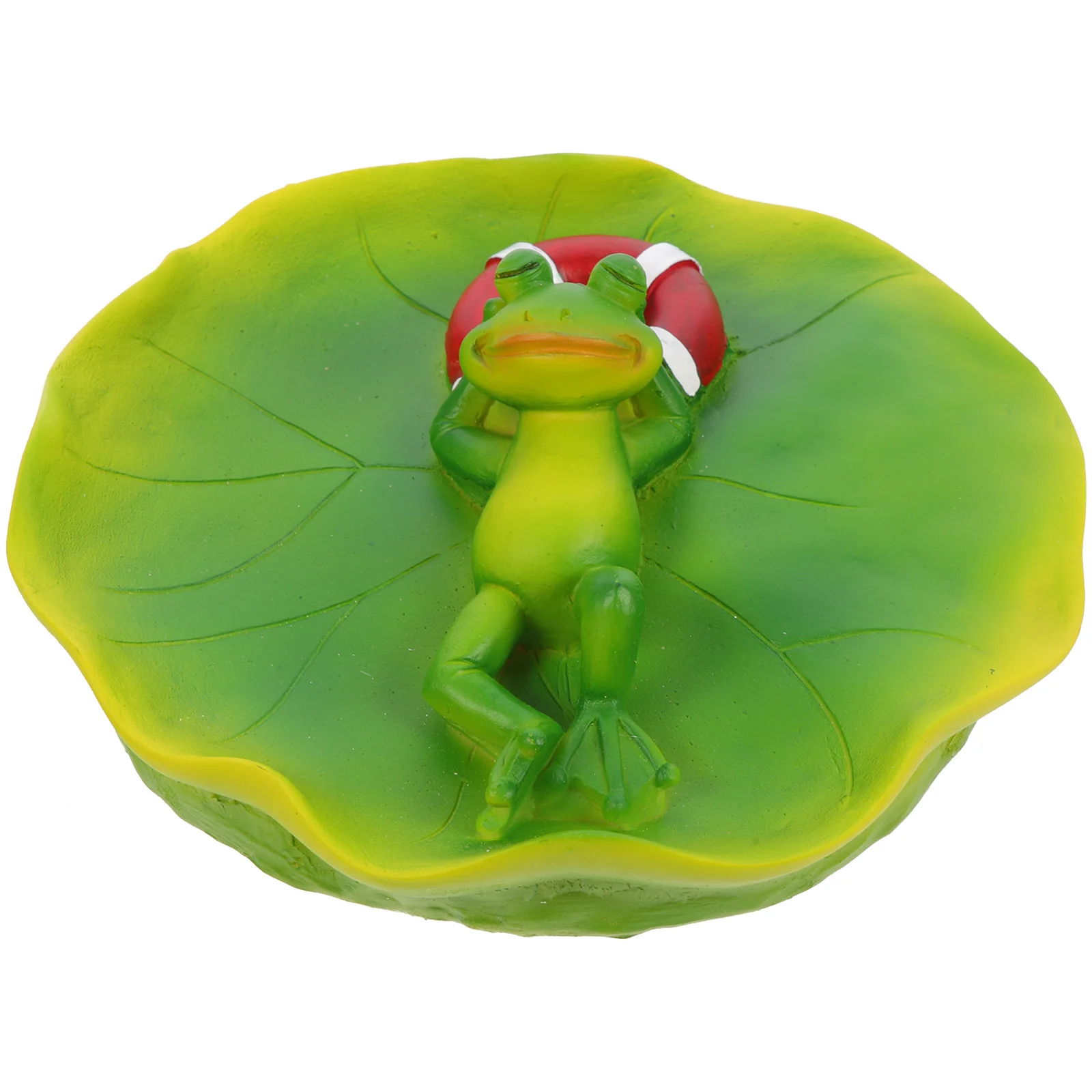 

Floating Garden Pond Frog Resin Decor Lifelike Water Frog Statue Outdoor Garden Ornament Animal Craft Frog-Shape Statue