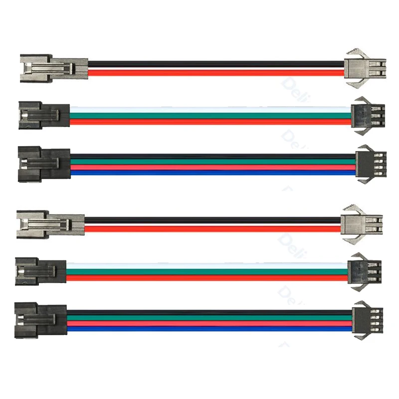 

Разъем SM JST «папа-мама» 60/100 см 22/20AWG ПВХ луженый медный удлинитель 12 В для светодиодной ленты, батарея, электронная DIY