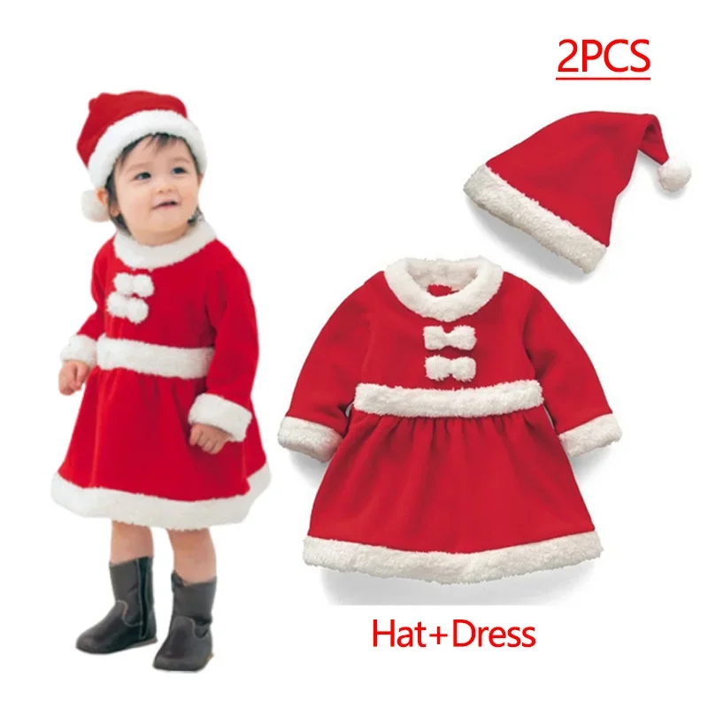 Kids Santa Claus Romper with Hat Toddler Boy Girl Party Baby 2025 New Year Christmas Costume Jumpsuit Cosplay Xmas Clothing Set