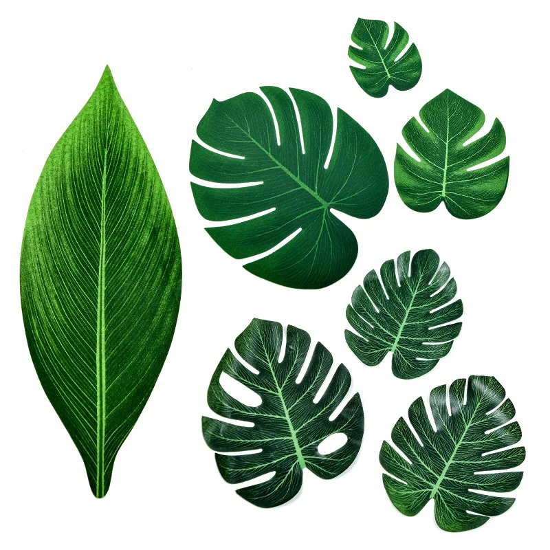

10pcs Simulated Turtle Leaf Hawaiian Party Decoration Tropical Hawaii Silk Cloth Turtle Leaf Table Decor Simulation Turtle LeaF