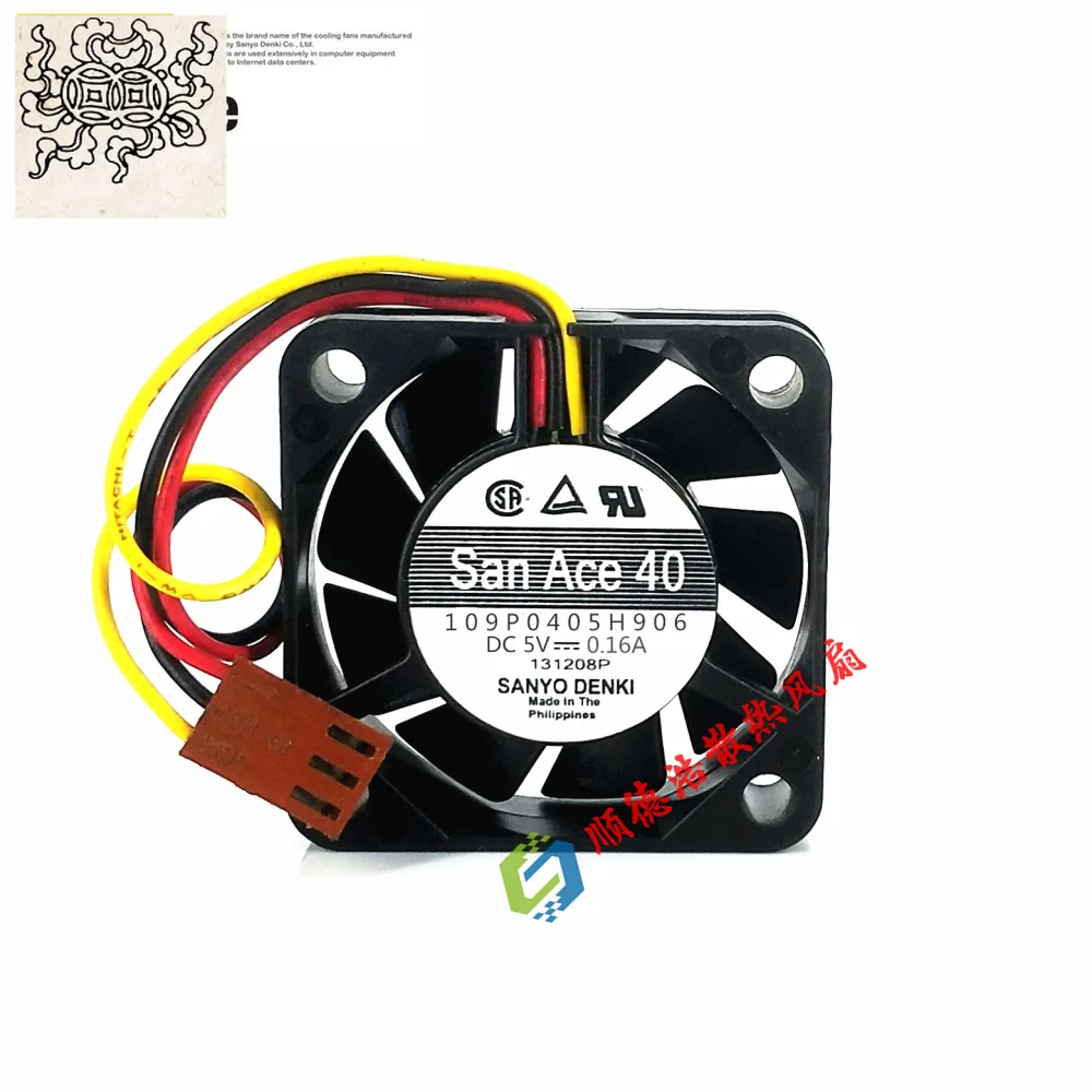 

Ltsf For SANYO DENKI 109P0405H906 DC 5V 0.16A 40x40x15mm 3-Wire Server Cooling Fan