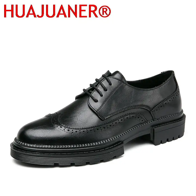 New Men Shoes Leather Dress Shoes 2023 Spring Autumn Fashion Brand Oxford Shoes Mens Casual Footwear Comfortable Formal Shoes