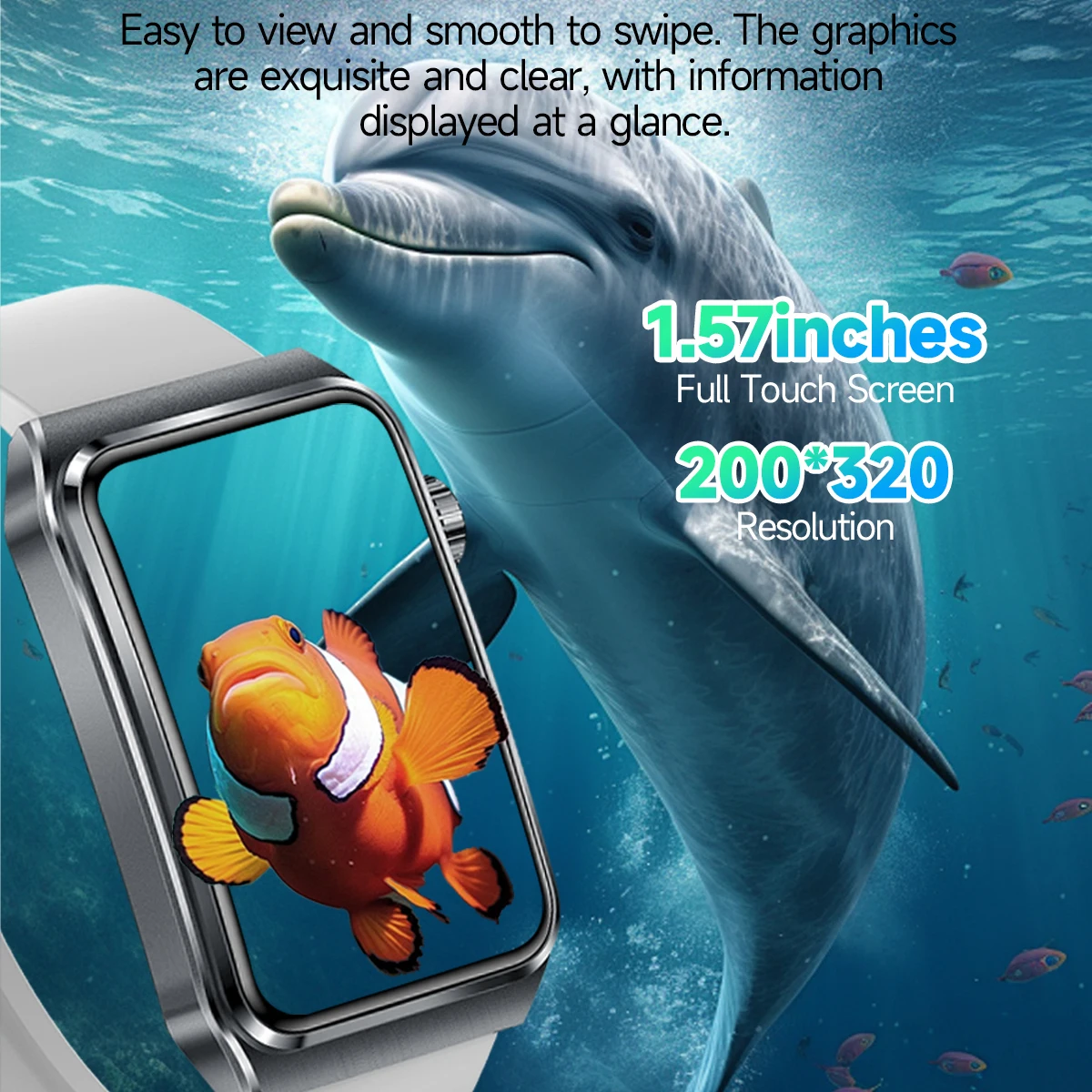 جديد الصحة ساعة ذكية للنساء الرجال 1.57 "HD شاشة مصباح ليد جيب الرياضة IP68 مقاوم للماء AI صوت بلوتوث دعوة ساعة ذكية #3