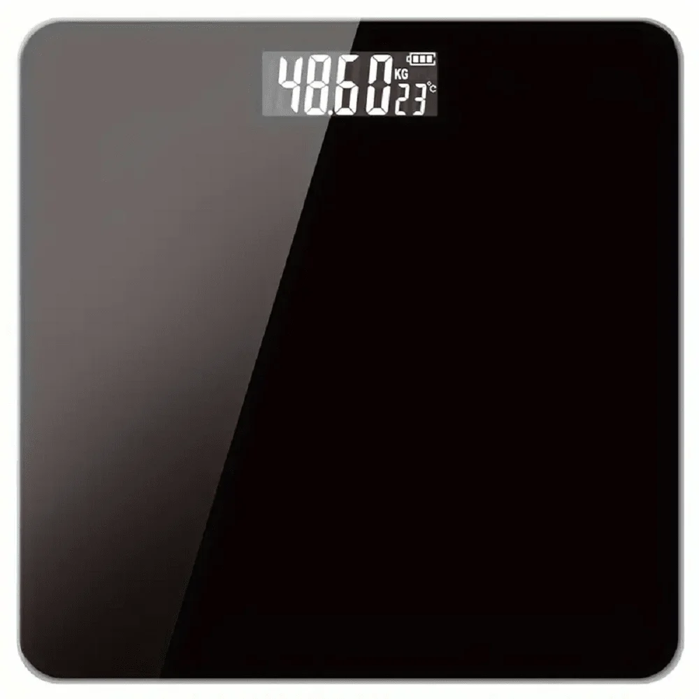 1 Pc Digital Bathroom Scale, Glass Platform Can Measure Up To 360lbs, Large Backlit Display, Home Weight Scale, Household Essential