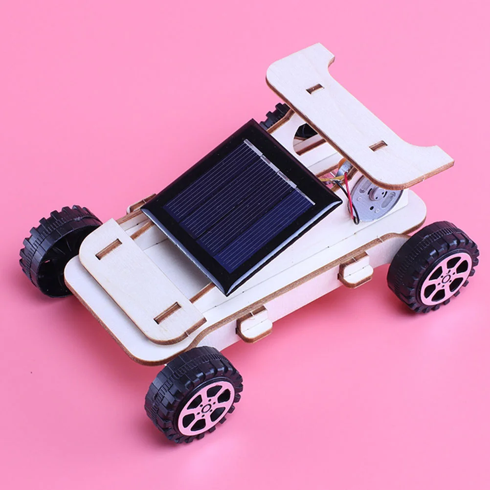 Crianças diy brinquedo movido a energia solar artesanal crianças brinquedo peça juntos carro modelo experimento brinquedo