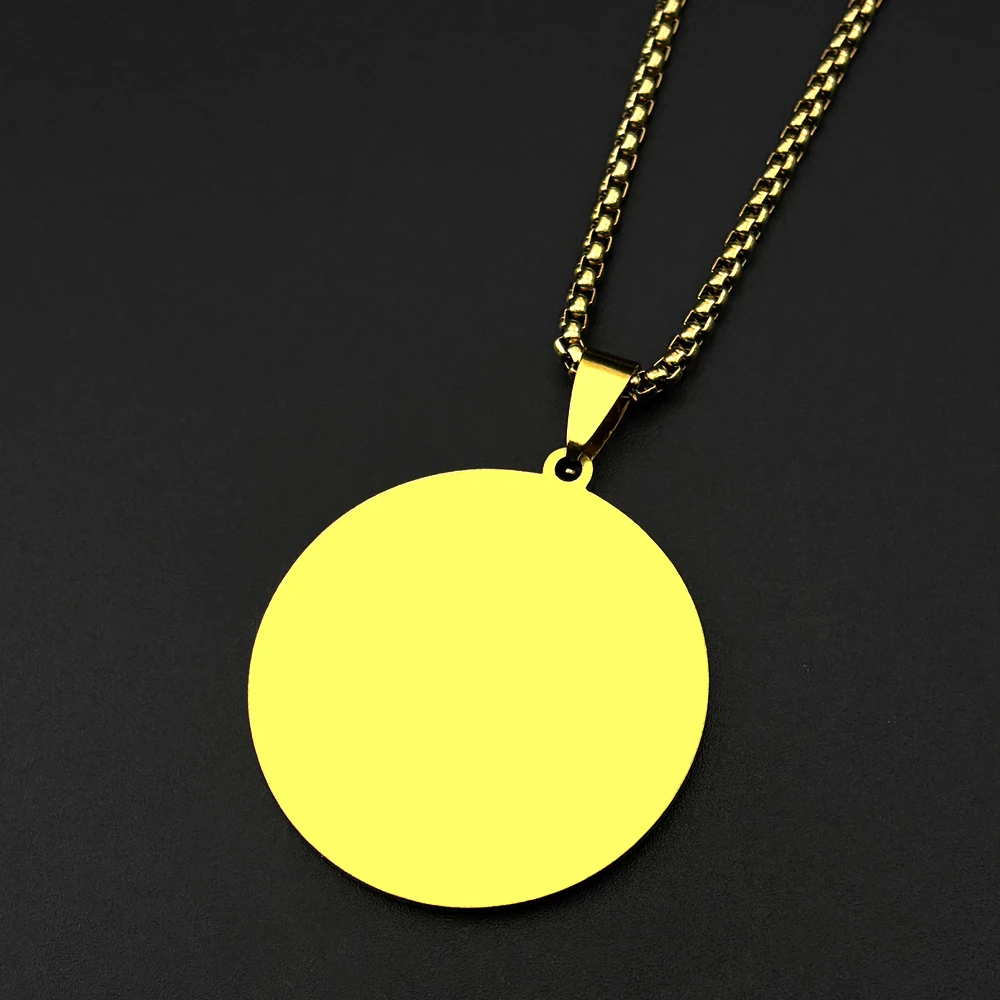 Islamic Muslim Quran Amulet Rhinestones Pendant Necklace for Men Women Stainless Steel Gold Color Arabic Letter Chain Jewelry view 4