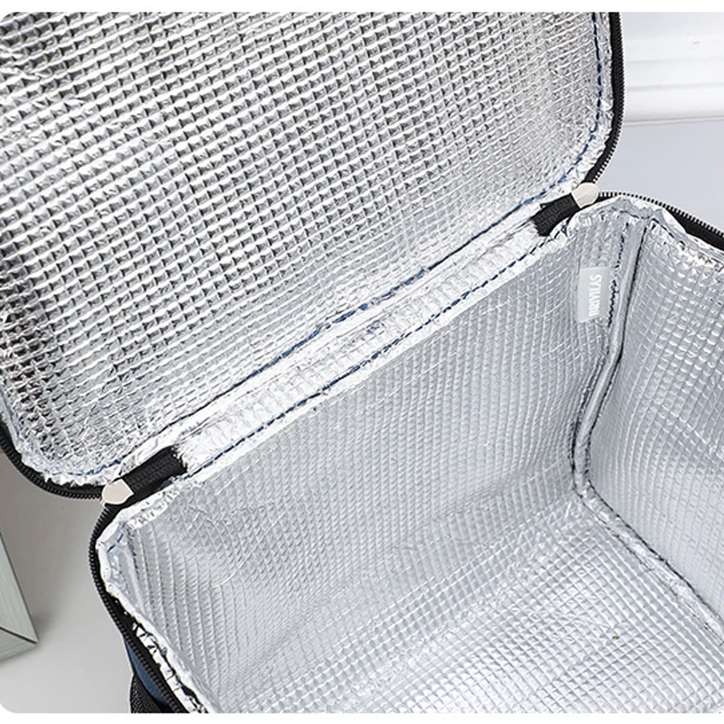 断熱ランチバッグ 大型ランチバッグ 女性男性用 再利用可能ランチバッグ 調節可能なショルダーストラップ付き