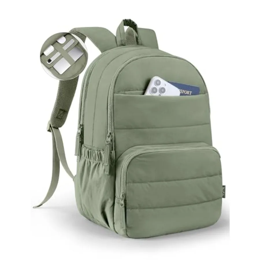 

Travel Backpack for Women 15.6 Inch Laptop Backpack Quilted College Bookbag Cute Work Backpacks Water Resistant